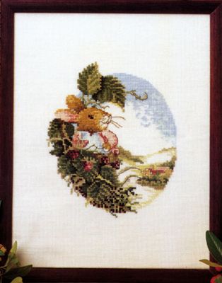 Rabbit in the blackberries (Kaninchen in den Brombeeren) by Oehlenschläger Counted Cross Stitch kit