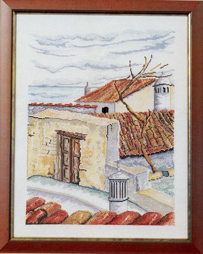 View over the rooftops (Udsigt over tage) by Oehlenschläger Counted Cross Stitch kit