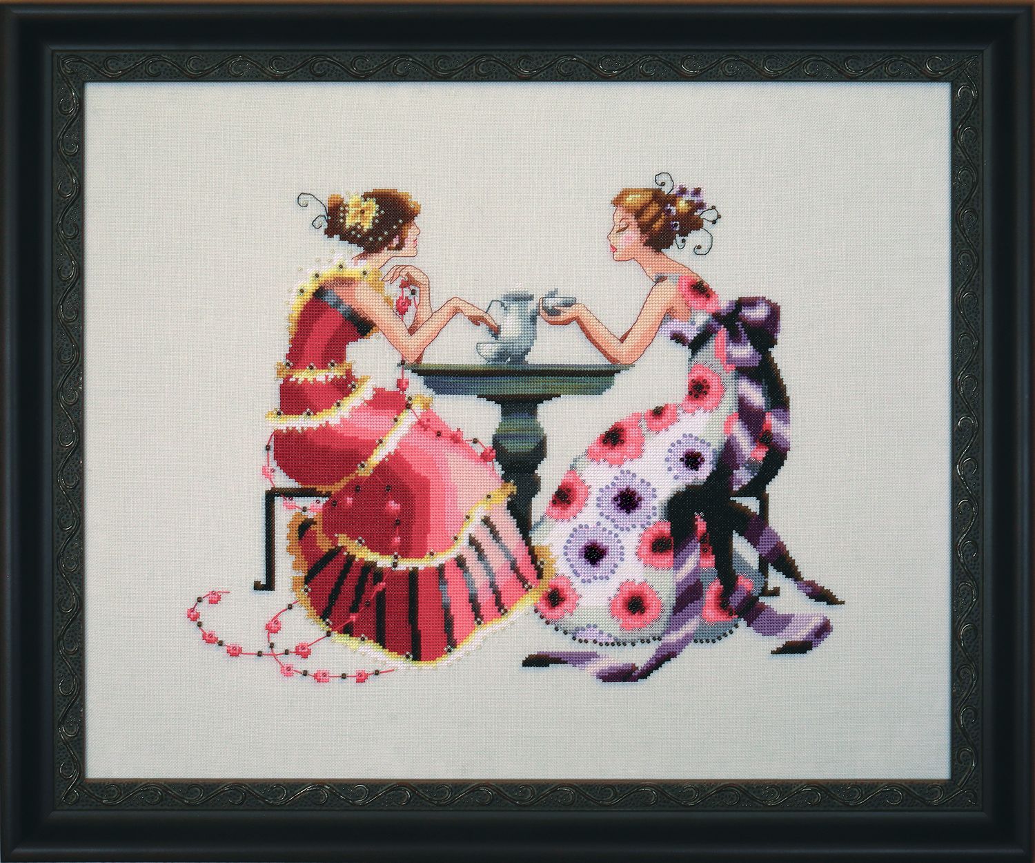 Tea by Mirabilia Designs 2022 designer Nora Corbett Counted cross stitch pattern Embellishment Pack