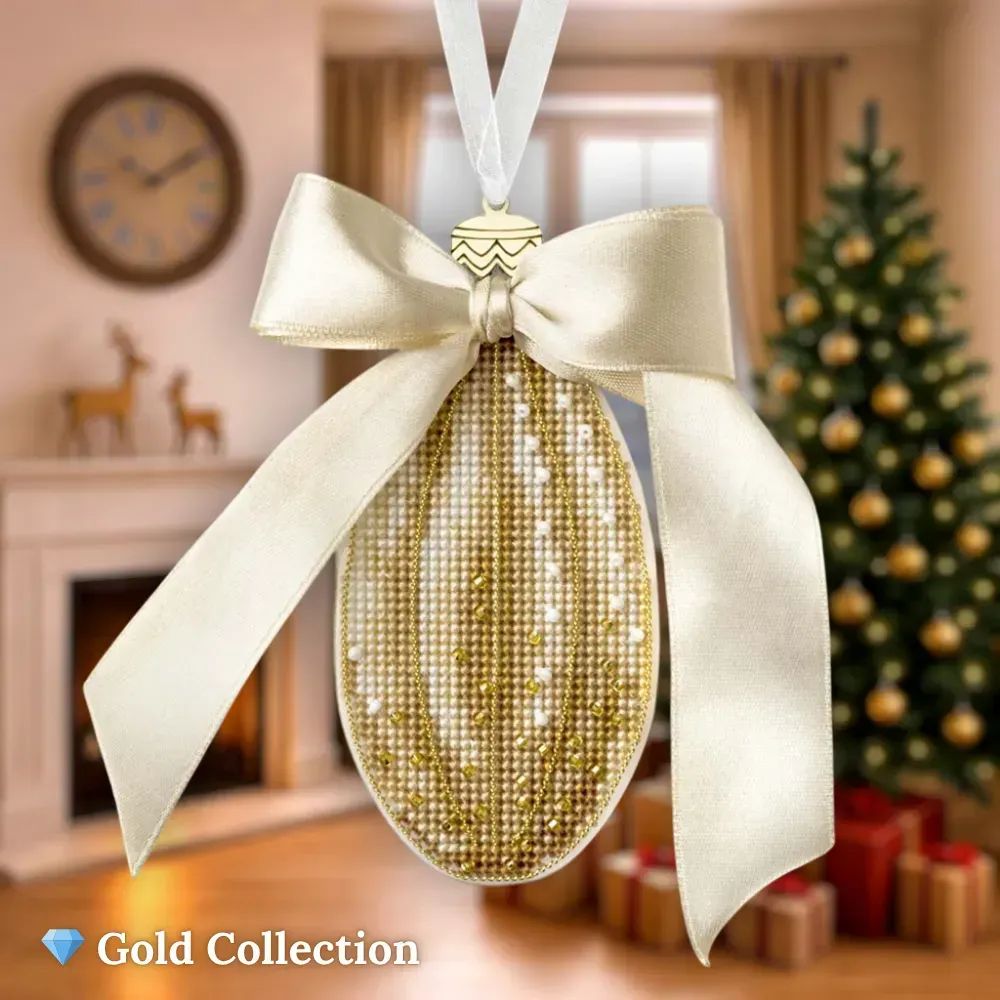 Winter Tear by Wonderland Crafts 2025 Christmas Ornament Cross stitch kit on a plastic base