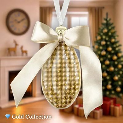 Winter Tear by Wonderland Crafts 2025 Christmas Ornament Cross stitch kit on a plastic base