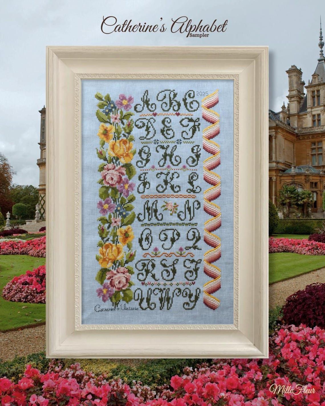 Catherine Alphabet Sampler by MilleFleur 2025 Cross Stitch Pattern Limited Edition