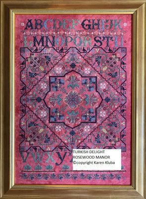 Turkish Delight by Rosewood Manor Design 2019 Primitive printed pattern for embroidery