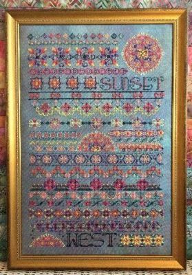 Sunset by Rosewood Manor Design 2018 Primitive cross stitch pattern