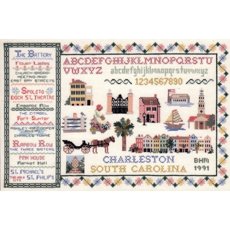 Charleston Sampler by CW Designs 2013 Graphs by Barbara and Cheryl Counted cross-stitch pattern