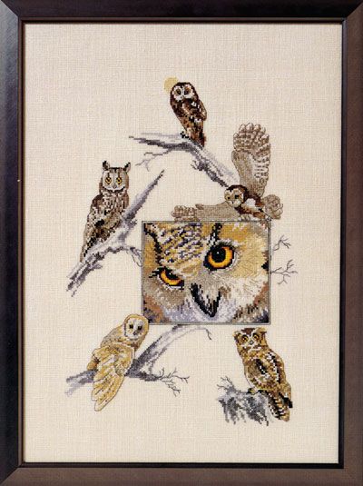Owls (Ugler) by Oehlenschläger OOE-Design Counted Cross Stitch kit