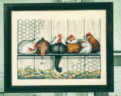 Chicken coop (3 Kuttere) by Oehlenschläger OOE-Design Counted Cross Stitch kit
