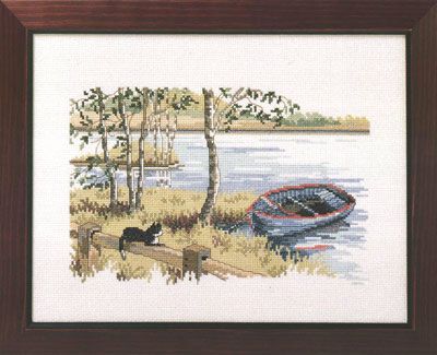 Birch Tree by lake (Birketræ ved sø) by Oehlenschläger OOE-Design Counted Cross Stitch kit