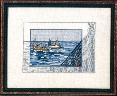 The fishermen (Fiskerne) by Oehlenschläger OOE-Design Counted Cross Stitch kit