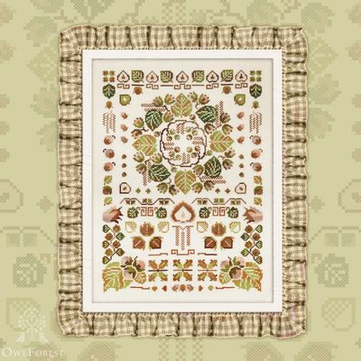 Hazelnut by Owl Forest Embroidery 2021 The Gifts of the Nature Series. Counted cross stitch pattern, Set of Hand-Dyed Threads DMC 32, 36 ct