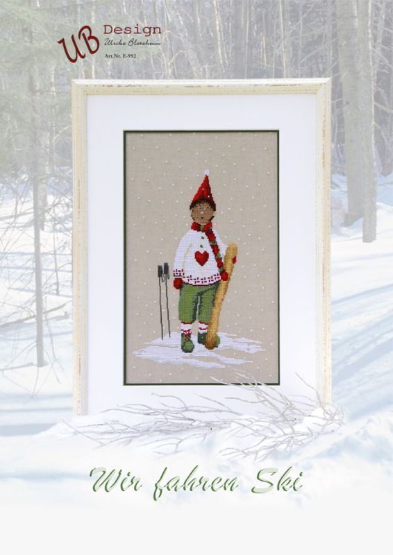 Wir fahren Ski (We go skiing) by UB-Design (Germany) Counted cross-stitch pattern