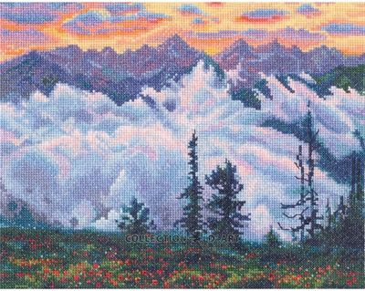 Fog meeting the sunset by RTO 2025 Counted Cross Stitch Kit