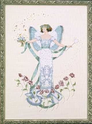 April’s Blue Diamond by Mirabilia Designs 1999 Year of the Fairies Collection Counted cross stitch pattern