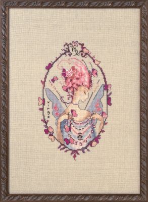 Virgo by Nora Corbett 2021 Zodiac Girls Collection Cross stitch pattern, Embellishment Pack