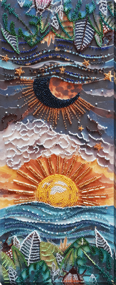 Between day and night by Abris Art. Deco Scenes Collection. Bead Embroidery Kit