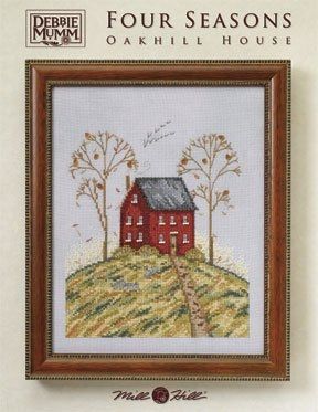 Oakhill House by Mill Hill 2008 Designer Debbie Mumm Four Season Series Beautiful Autumn beaded cross stitch pattern+Embellishment Pack