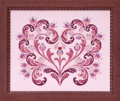 Simply Love by Glendon Place 2016 Lovelt Counted cross stitch pattern, Embellishment Pack, Thread Set