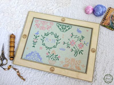 Key to spring Quaker by Primitive and Wood (P&amp;W) designer Ruzanna Gladkova Cross stitch pattern in PDF, Instant Download