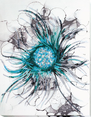 Aquamarine by Abris Art Deco Scenes Collection. Bead Embroidery Kit