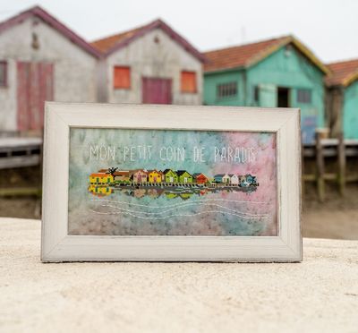 Mon Petit Coin de Paradis (My Little Corner of Paradise) by Isabelle Haccourt Vautier Collection Oleron by ISA Printed cross stich pattern