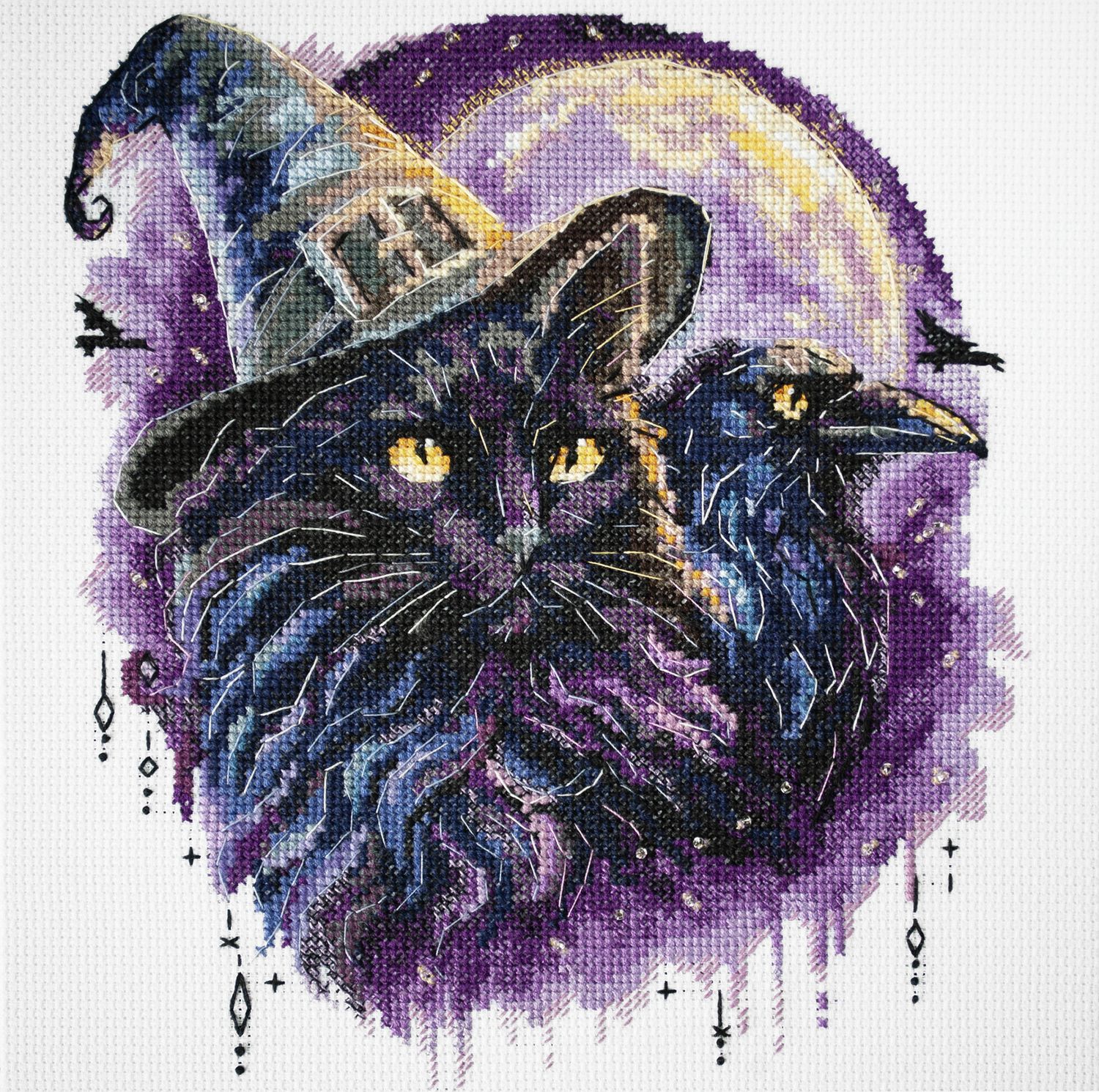 Magic shadows by Abris Art Halloween Scenes Collection Counted Cross Stitch Kit