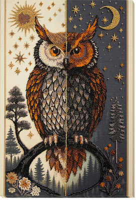 The oracle between day and night by Abris Art Animals Collection Bead Embroidery Kit