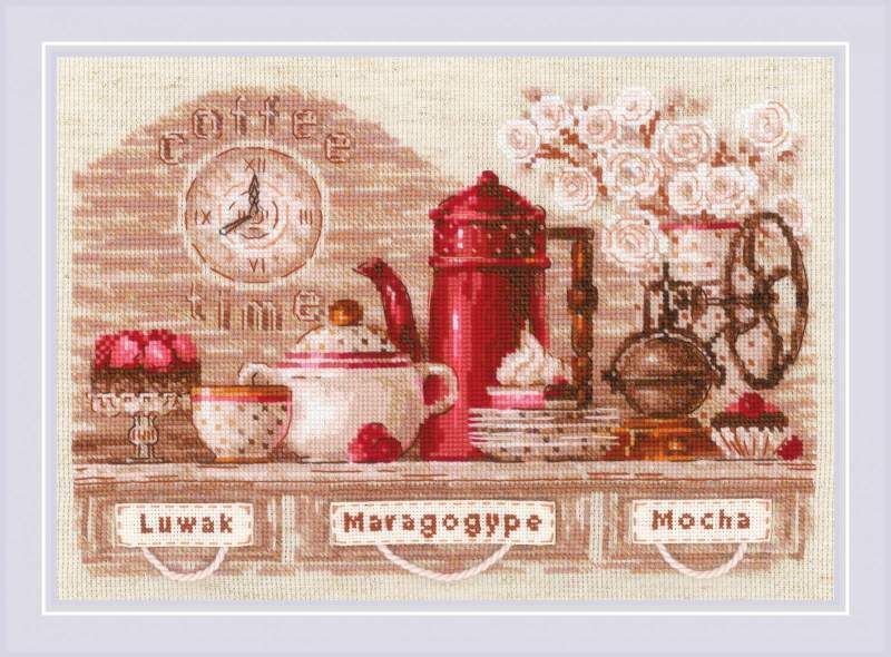 Coffee Time by Riolis 2019 Counted cross stitch kit