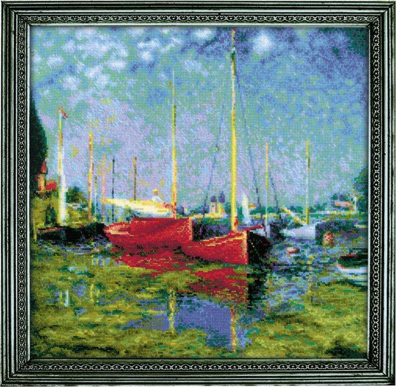 Argenteuil after C. Monet's Painting - Riolis Counted Cross Stitch Kit. Lovely museum design