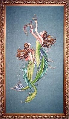 Mermaids Of The Deep Blue by Mirabilia Designs 2005 Designer Nora Corbett Counted cross stitch pattern