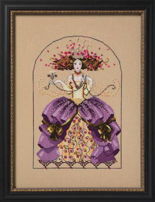 The Empress by Mirabilia Designs The Dreamers Collection 2025 designer Nora Corbett Counted cross stitch pattern, Embellishment pack