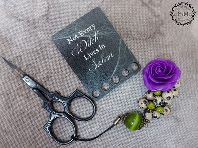 Not the Salem witches Tiny Organizer by Primitive and Wood (P&amp;W) Designer embroidery accessories