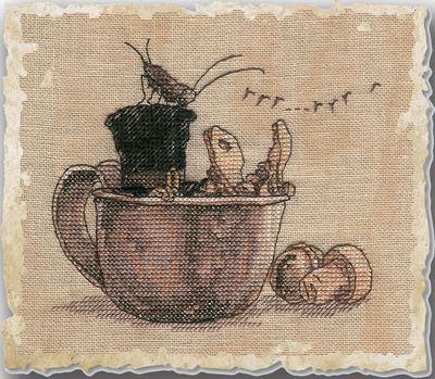 Le Chapeau Ivre (Tipsily Top Hat or Drunk Hat) by Nimuë Designer Annaïck Chauvel Fairytale counted cross-stitch kit or printed pattern