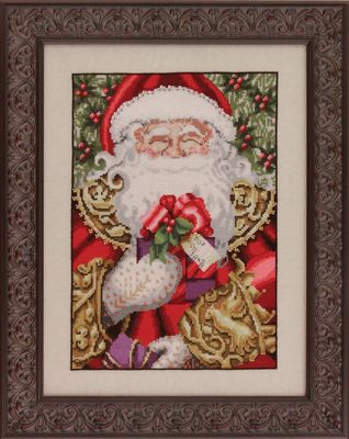 Santa by Mirabilia Designs 2012 designer Nora Corbett Christmas counted cross stitch pattern, Embellishment Pack