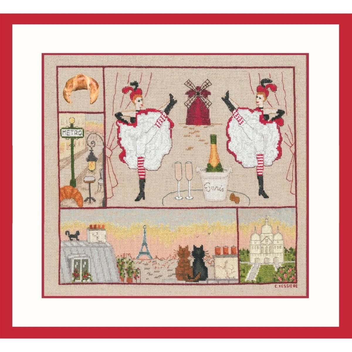 Paris Happiness by Le Bonheur des Dames. Around The World Collection. Counted cross stitch kit
