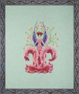 Angelique Tulip by Nora Corbett 2023 Petal Pushers Collection Counted cross stitch pattern, embellishment pack