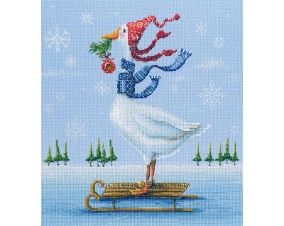 On ice by RTO. Christmas Сounted Cross Stitch Kit