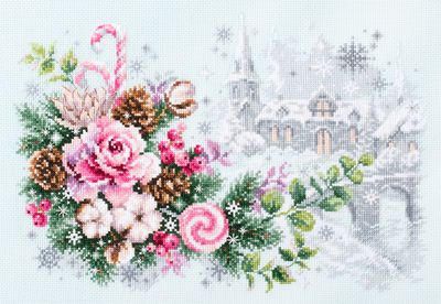 Christmas Sentiment by Magic Needl 2020Winter counted cross stitch kit