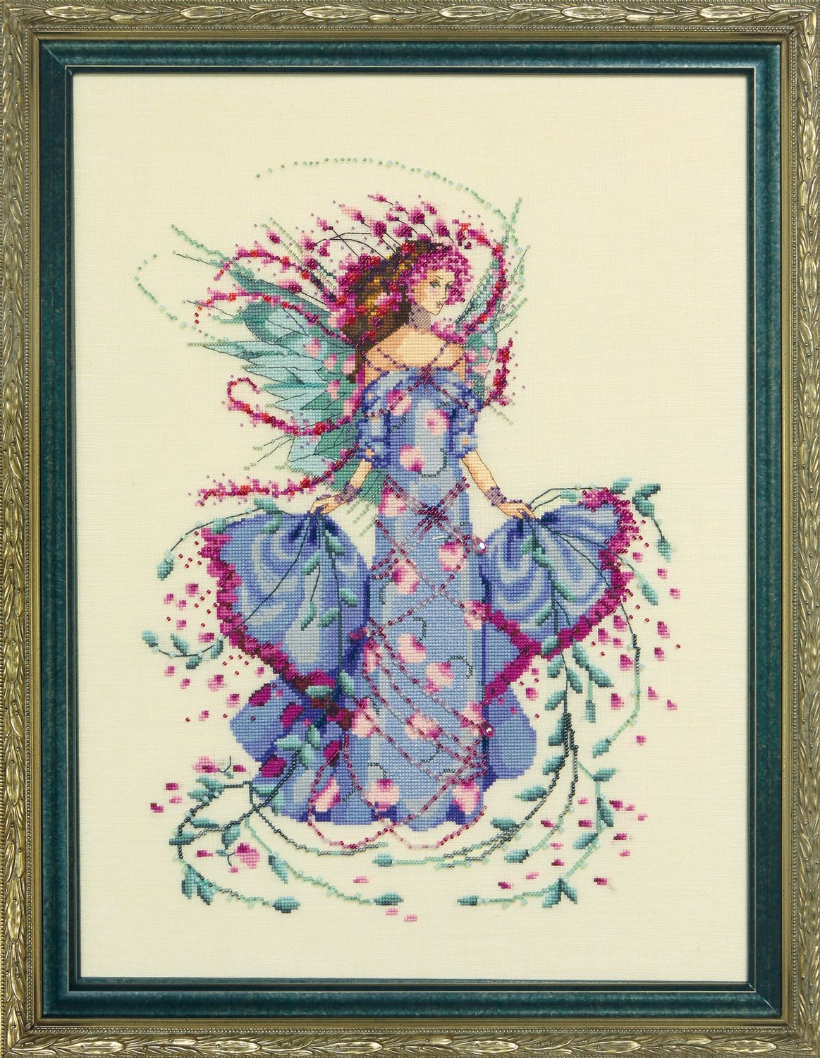 October Opal Fairy by Mirabilia Designs 2014 Counted cross stitch pattern, embellishment pack