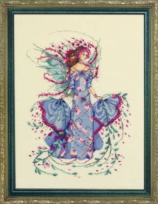 October Opal Fairy by Mirabilia Designs 2014 Counted cross stitch pattern, embellishment pack