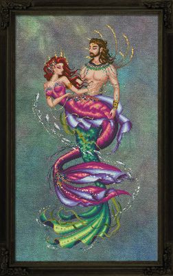 Pontus and Thalassa by Bella Filipina Designs 2023 Counted cross stitch Pattern, Beads set and Set of Threads