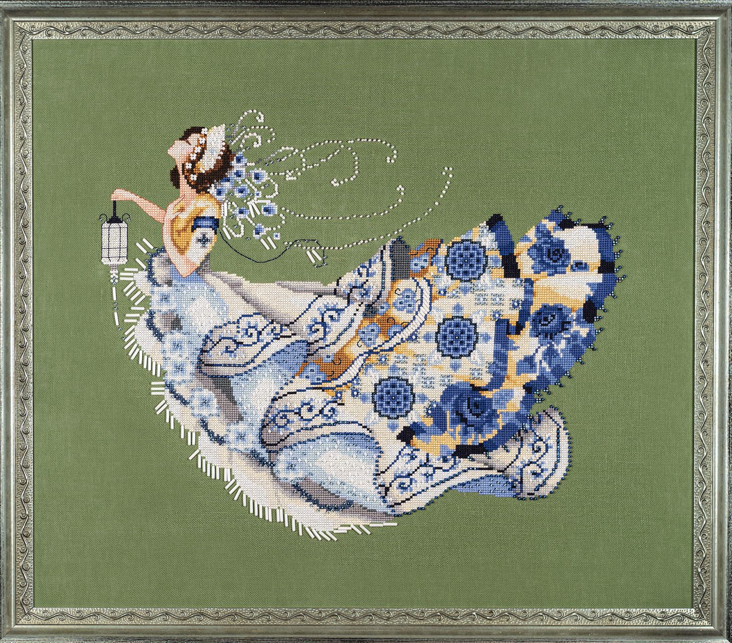 Nightingale by Mirabilia Designs 2022 designer Nora Corbett Counted cross stitch pattern, embellishment pack