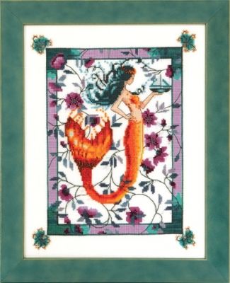 Sunrise Laguna Mermaid by Nora Corbett Designs 2014 (Mirabilia Designer) Counted cross stitch pattern, Embellishment pack