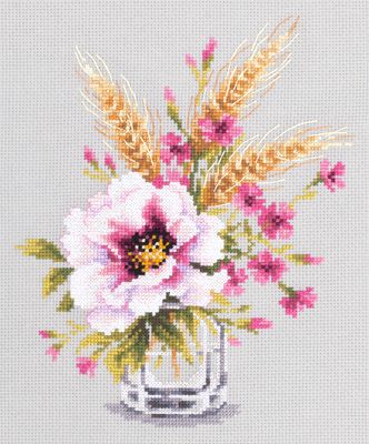 Poppy and Maiden Pinks by Magic Needle 2019 Floral seasons collection Counted cross stitch kit