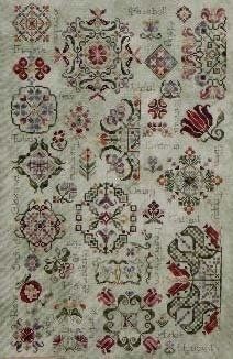 Spring Quakers by Rosewood Manor Design 2010 Primitive cross stich pattern Valdani Floss Set