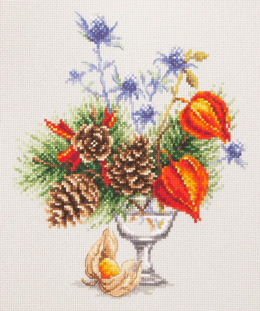 Winter Bouquet by Magic Needle 2018 Season collection Counted cross stitch kit