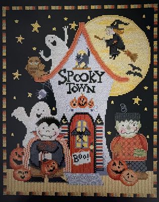 Spooky Town by Mill Hill 2011 Debbie Mumm Printed Pattern Halloween pattern