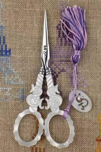 S model - Embroidery scissors imitating mother of pearl by Sajou (France) Private Collection