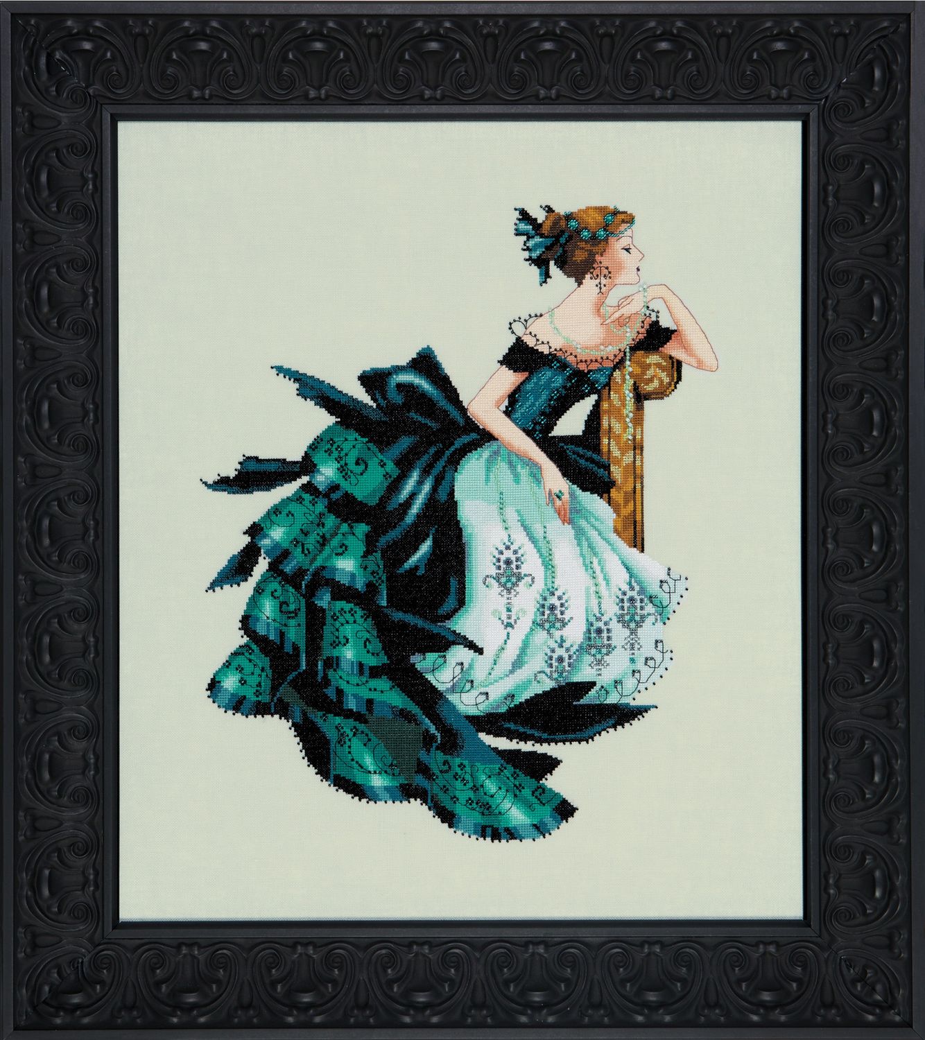 Portrait of Veronica by Mirabilia 2016 Cross stitch pattern, embellishment pack