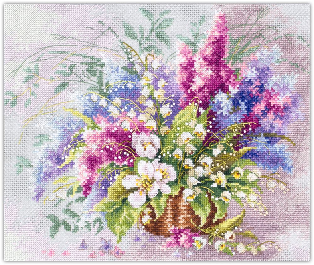 Lilies of the Valley and Lilac by Magic Needle 2023 Counted cross stitch kit