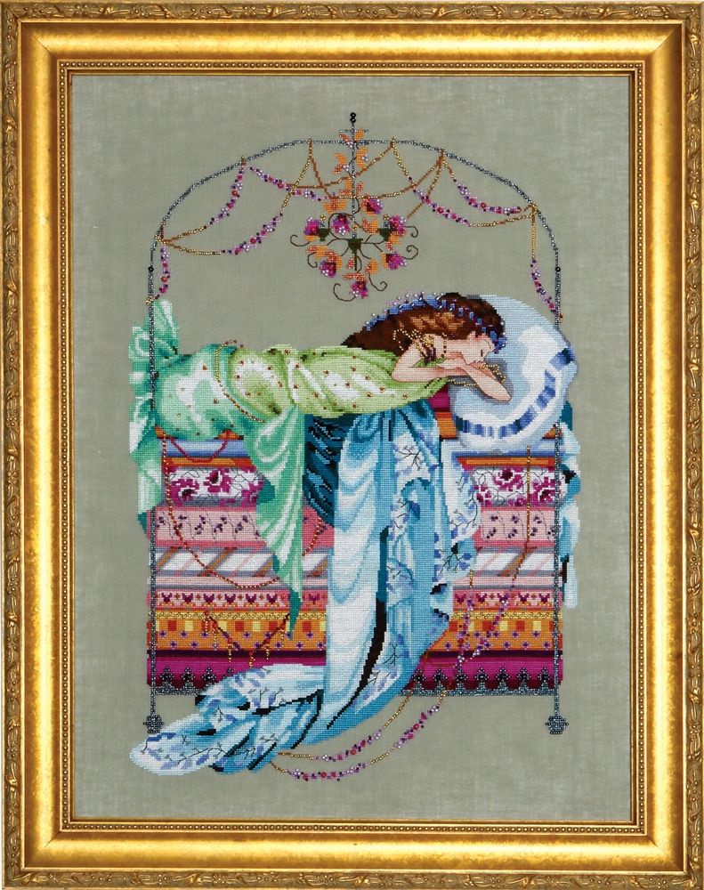 Sleeping Princess by Mirabilia Designs 2012 Counted cross stitch pattern, Embellishment Pack